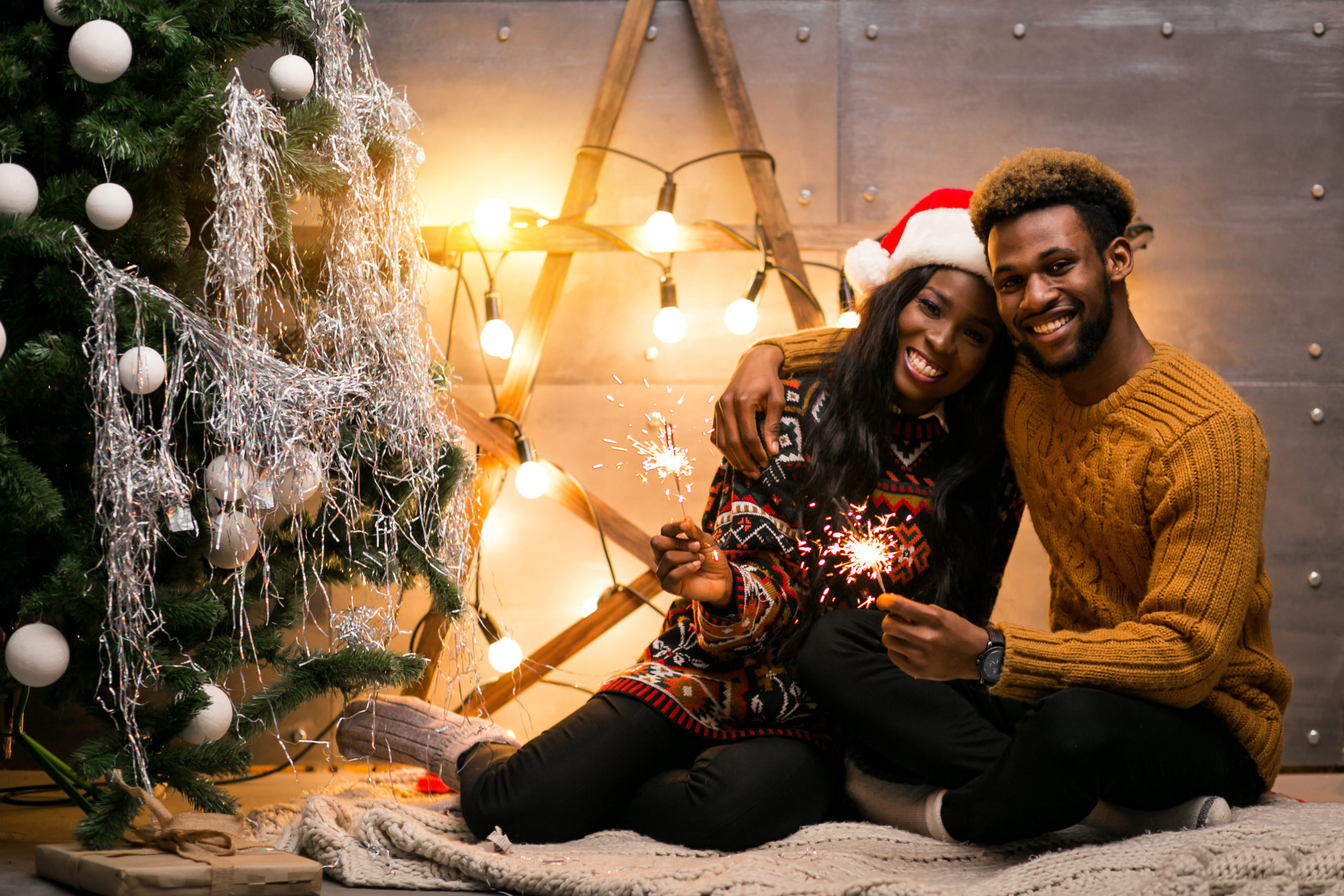 Couple Celebrating the Holidays with Digital Money Market